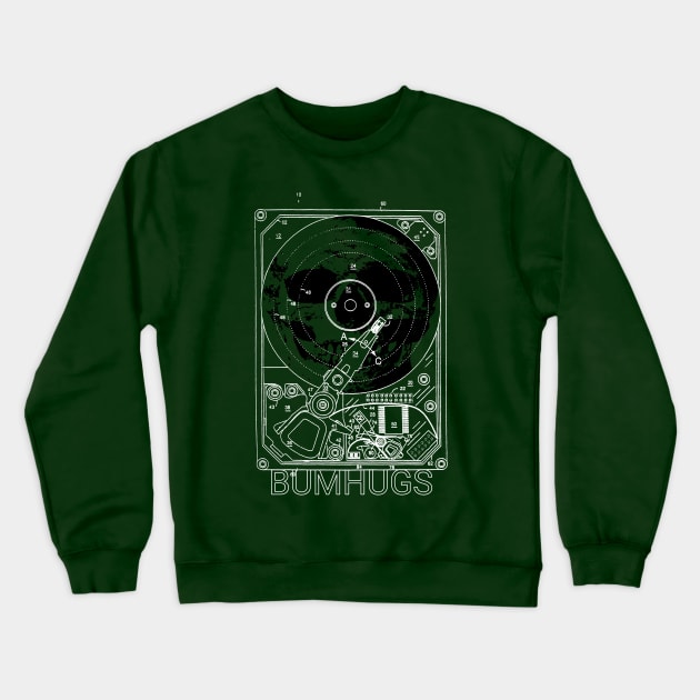 Hard Drive Skull Crewneck Sweatshirt by Joodls